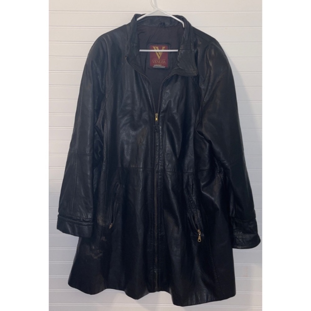 Venezia Leather Trench Coat